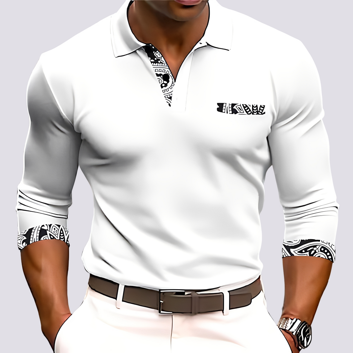 Hamish - Chemise à manches longues chic pour hommes
