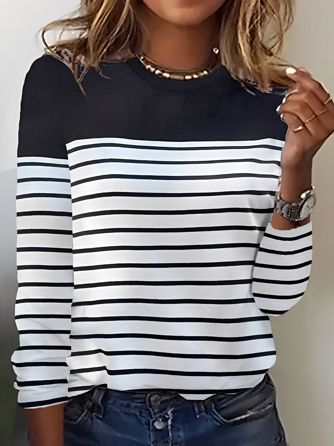 Eunice - Pull rayé féminin chaud
