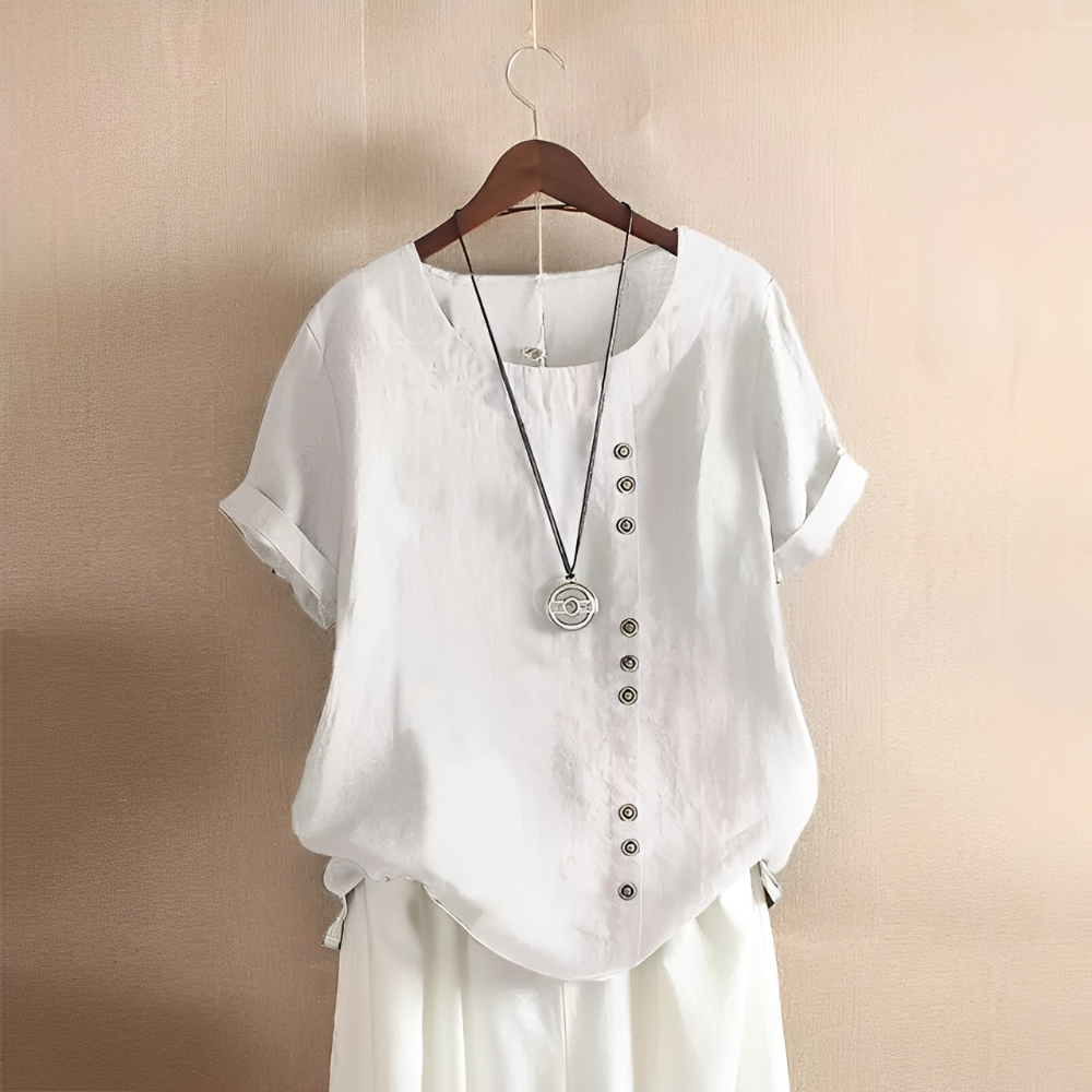 Corrine - Classique, ample chemise en lin pour femmes