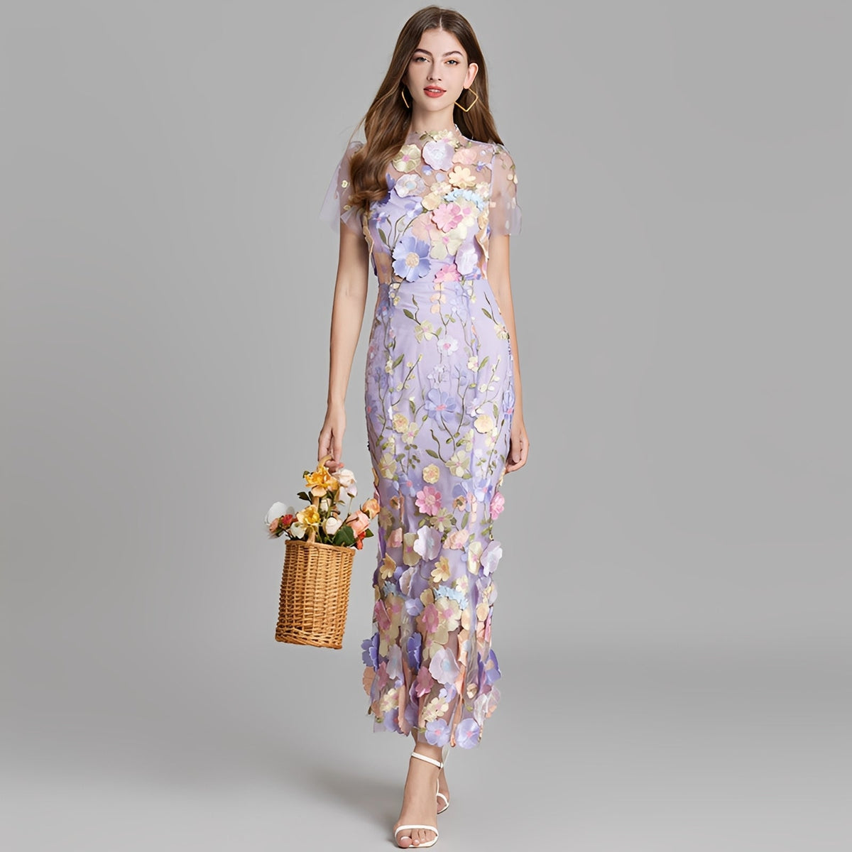 Nina - Robe chic avec broderie florale pour filles
