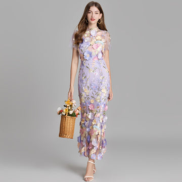 Nina - Robe chic avec broderie florale pour filles