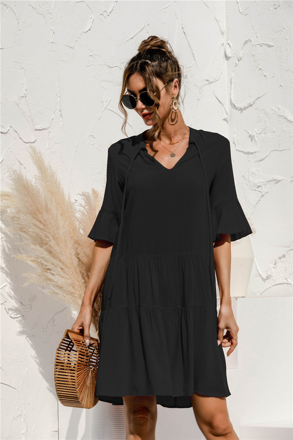 Liza - Robe chic à manches évasées pour femmes