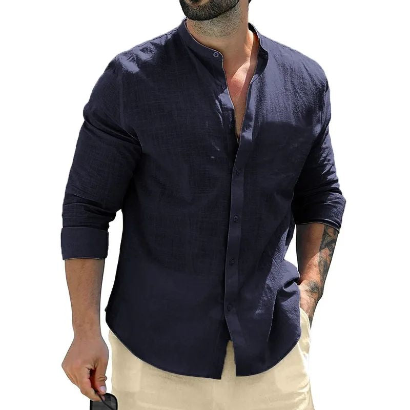 Dominic - Chemise décontractée à manches longues pour hommes
