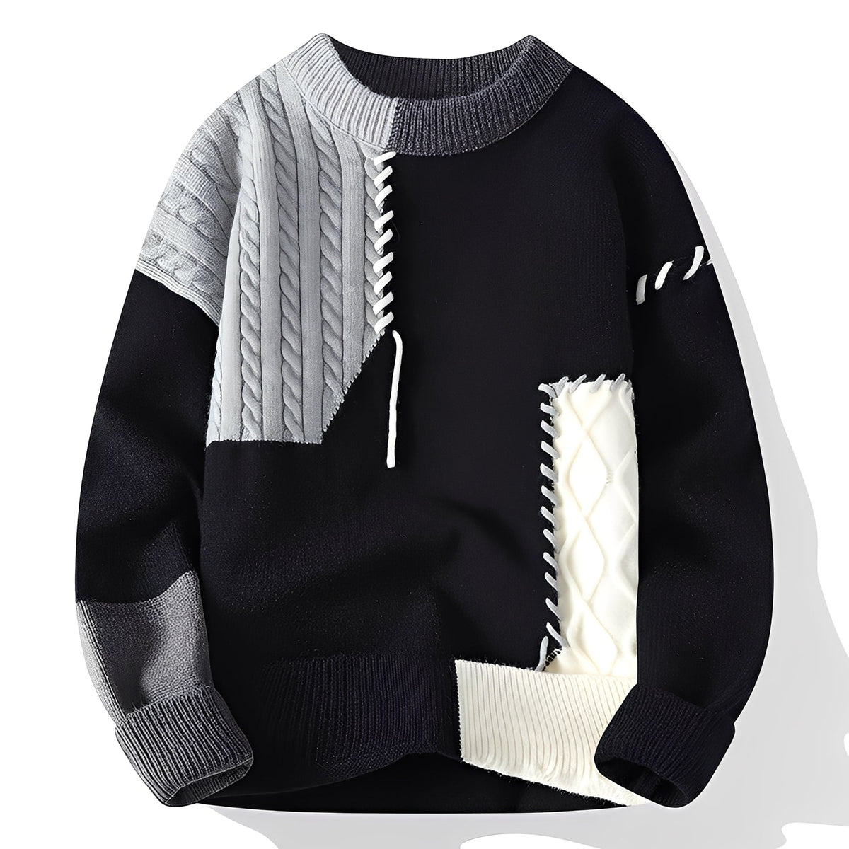 Carter - Pulls patchwork chics et chauds pour hommes