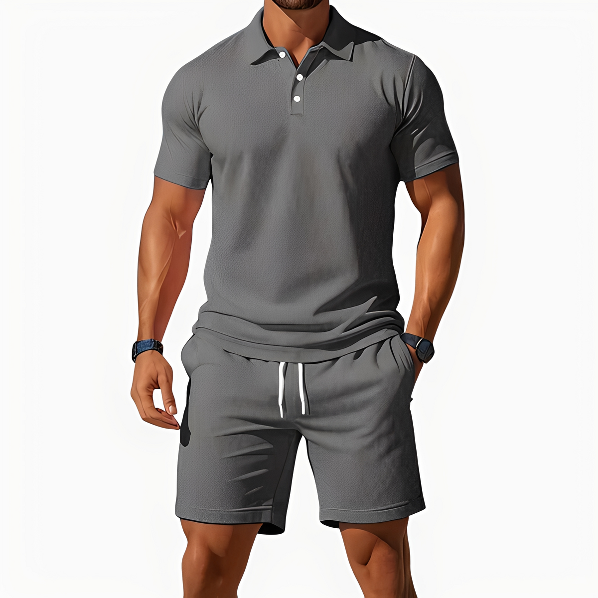 Aldrin - Ensemble polo et short tendance pour homme