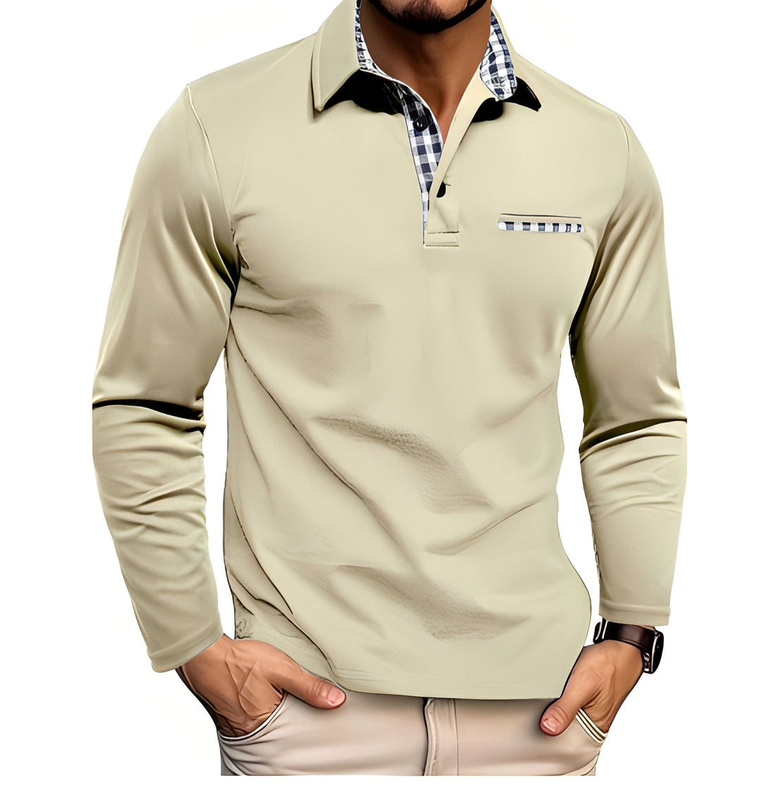 Maxence - Polo classique pour homme à manches longues