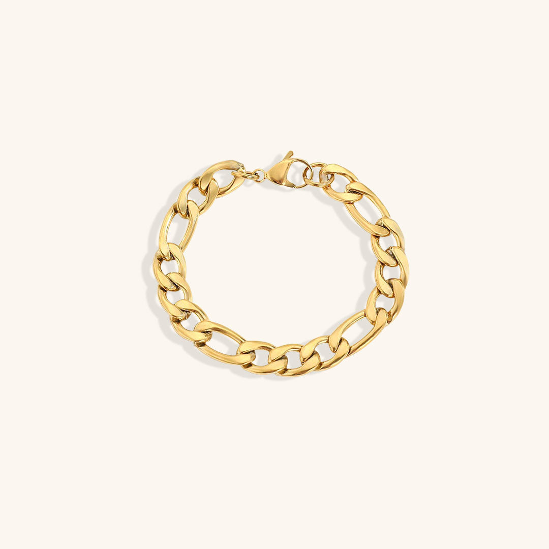 Saturn - Bracelet en chaîne dorée