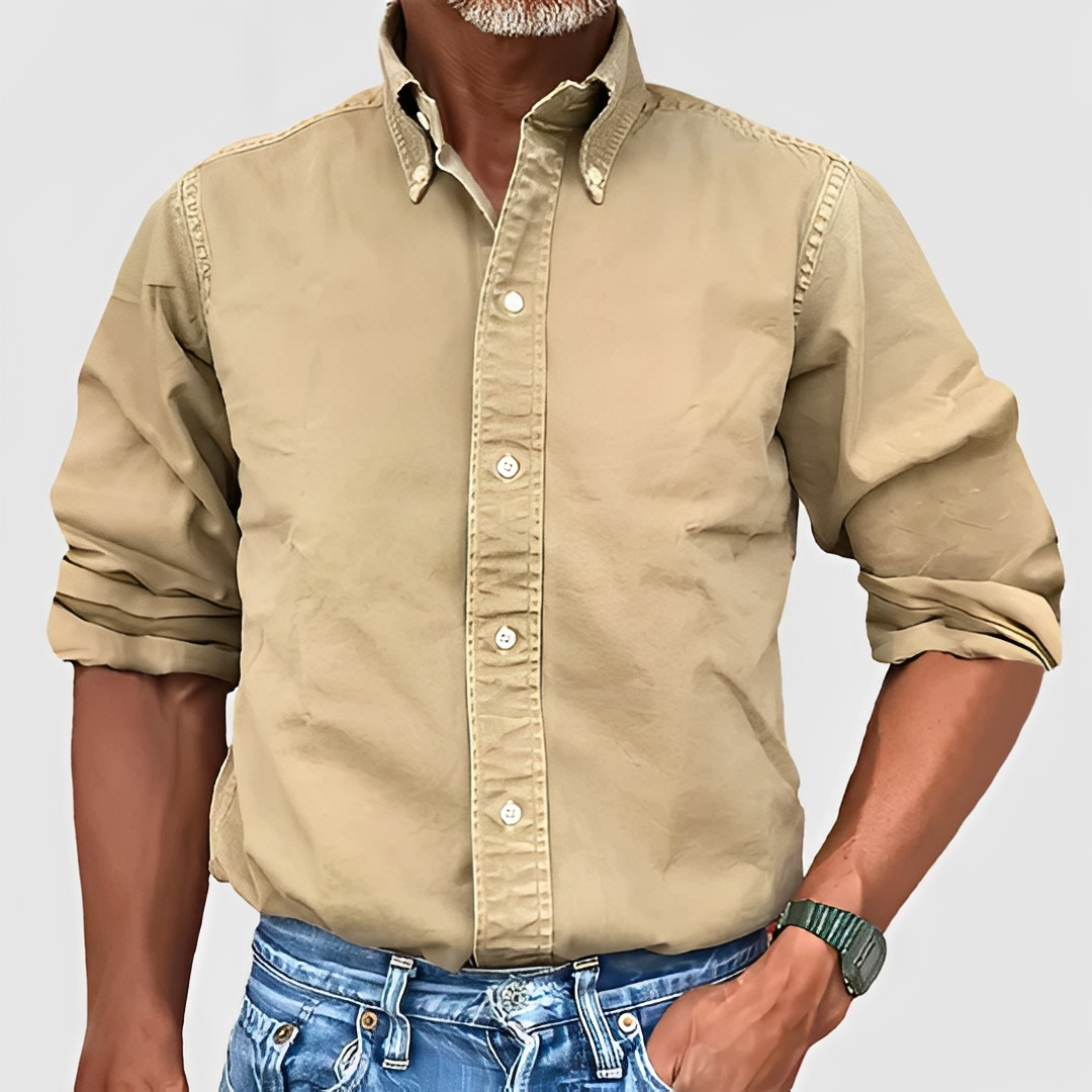 Erwan - Chemise classique à manches longues pour homme