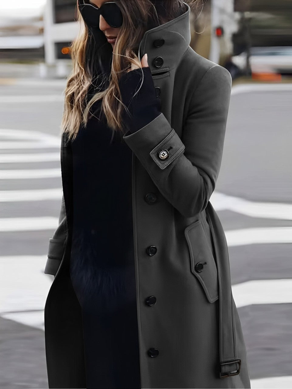 Lydia - Manteau en laine intemporel à coupe ajustée