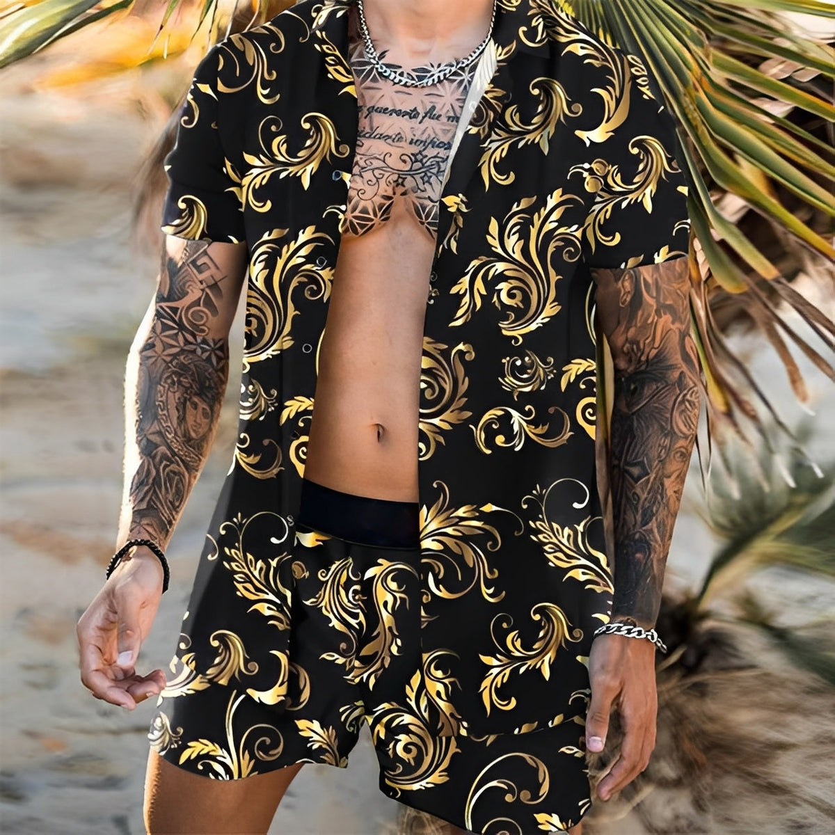 Lucas - Ensemble de chemises hawaïennes chics pour hommes