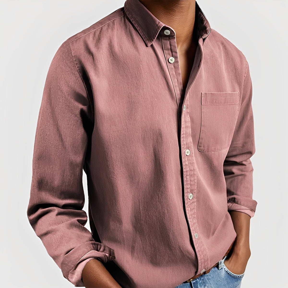 Gauvain - Chemise décontractée à manches longues pour hommes