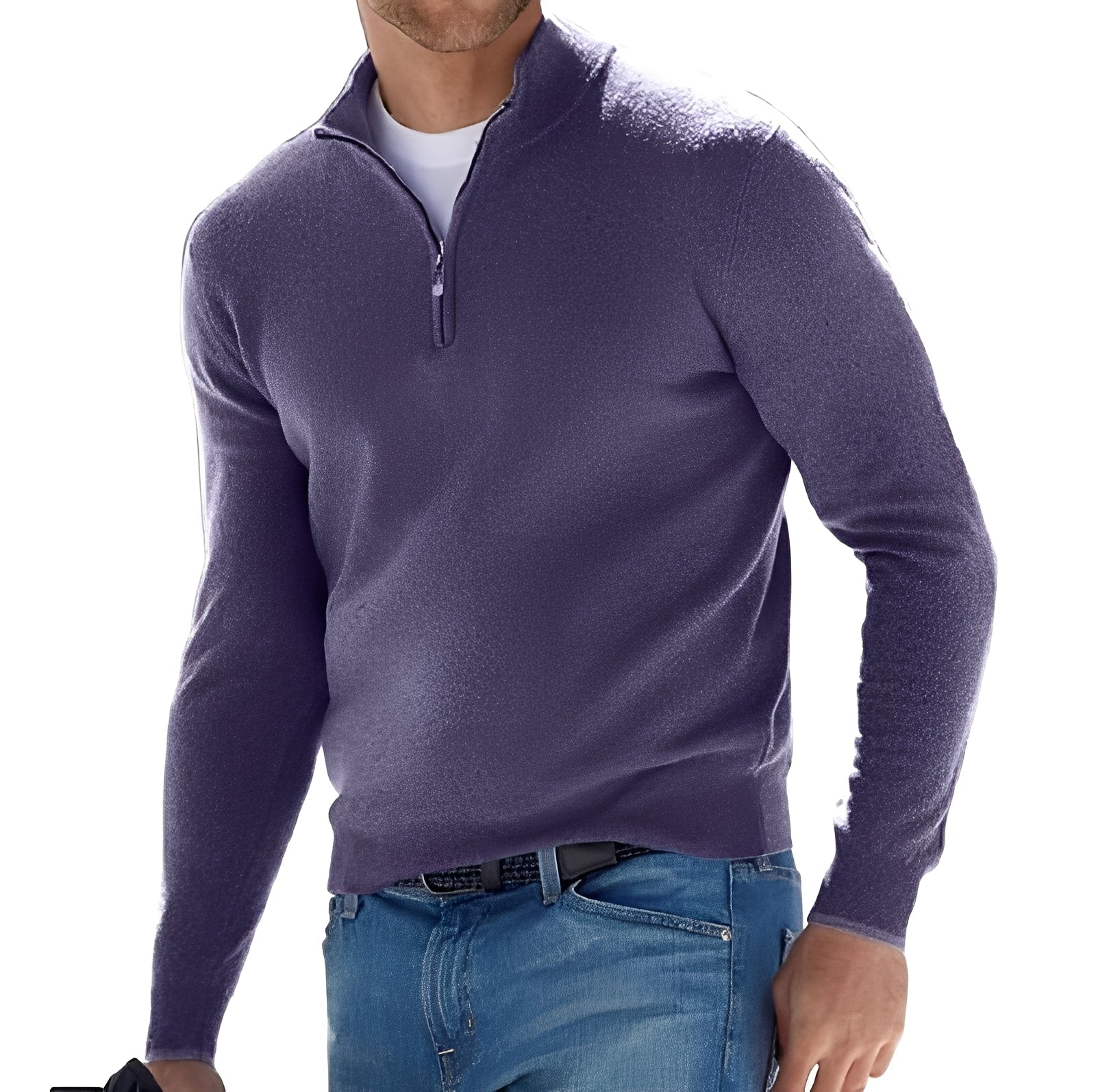 Nash - Pull décontracté avec fermeture éclair mi-longue