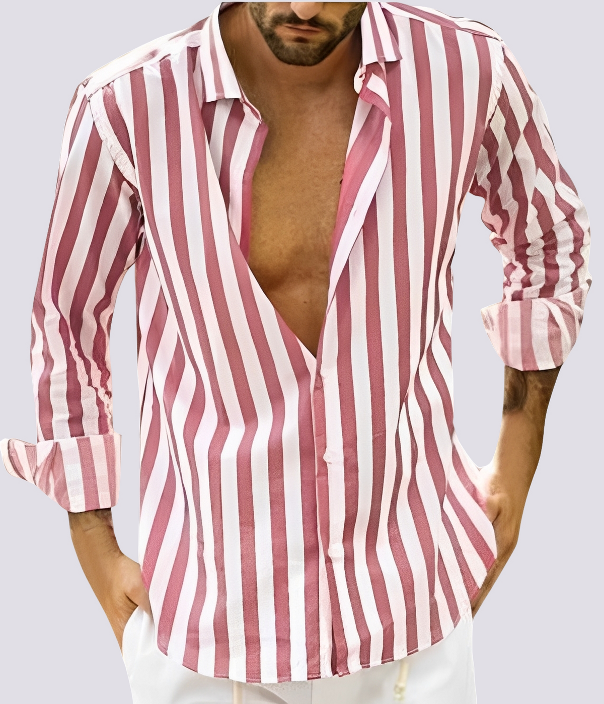 Herbert - Chemise à rayures décontractée pour hommes