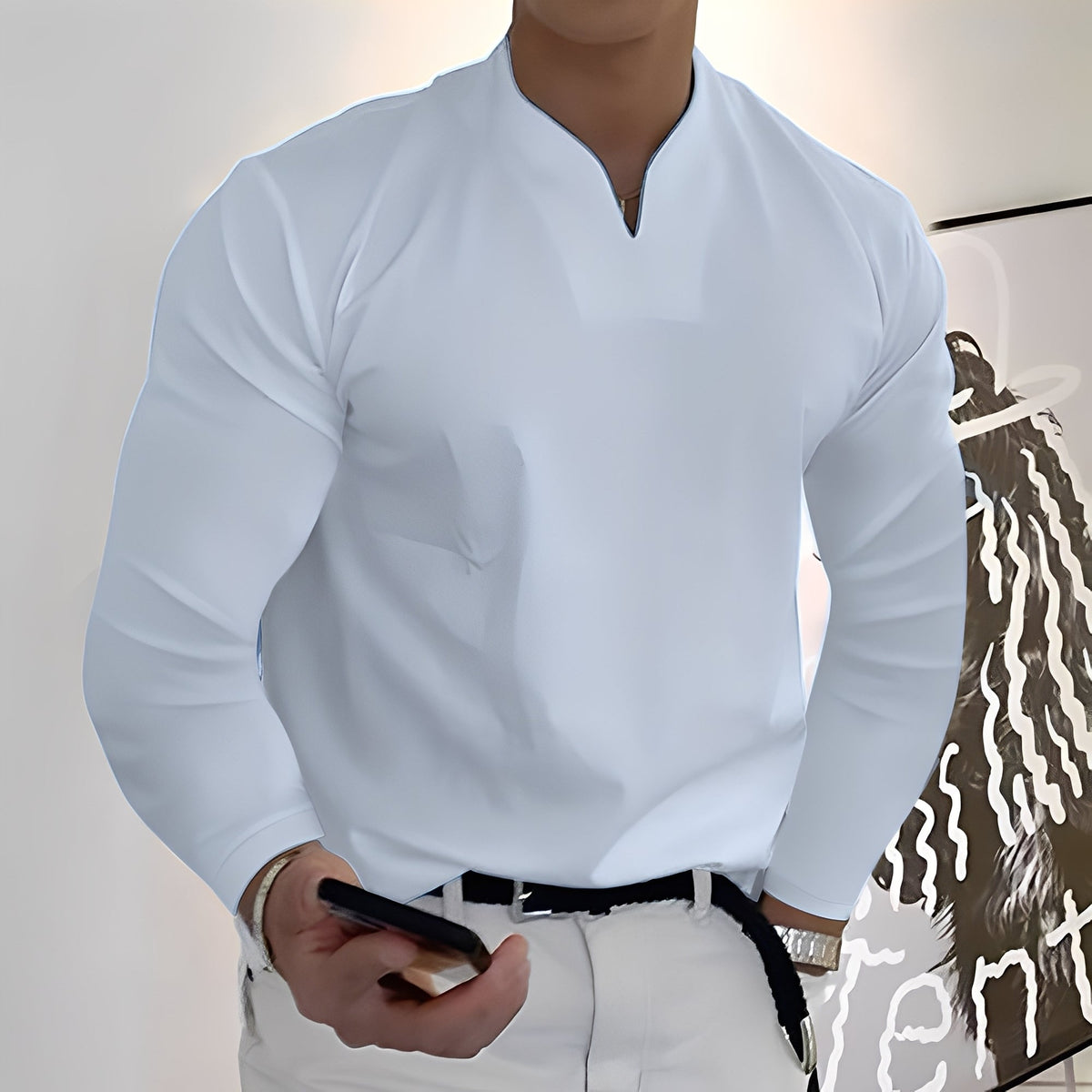 Corentin - Chemise pour homme manches longues et allure décontractée
