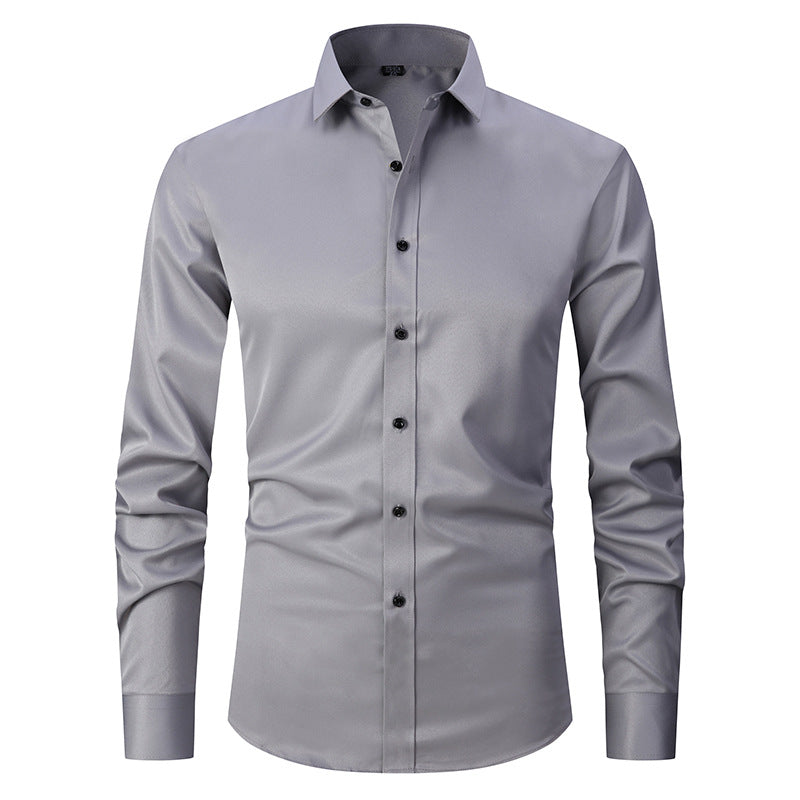 Ronan - Chemise formelle simple à manches longues pour hommes