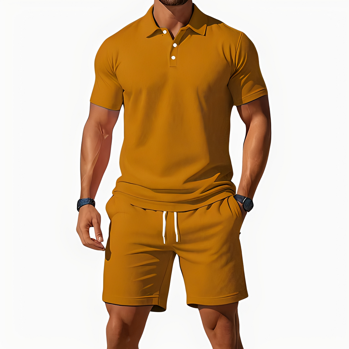 Aldrin - Ensemble polo et short tendance pour homme