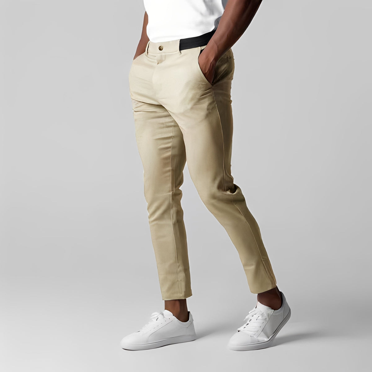 Jack - Pantalon de costume décontracté à coupe droite pour hommes