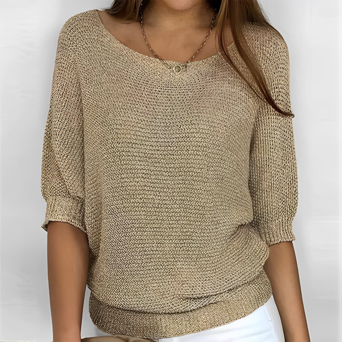 Leonie - Pull tendance à col rond