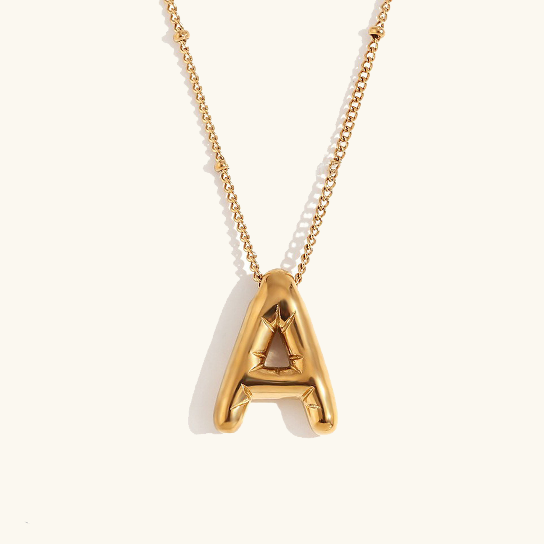 Collier initial en or Balloon