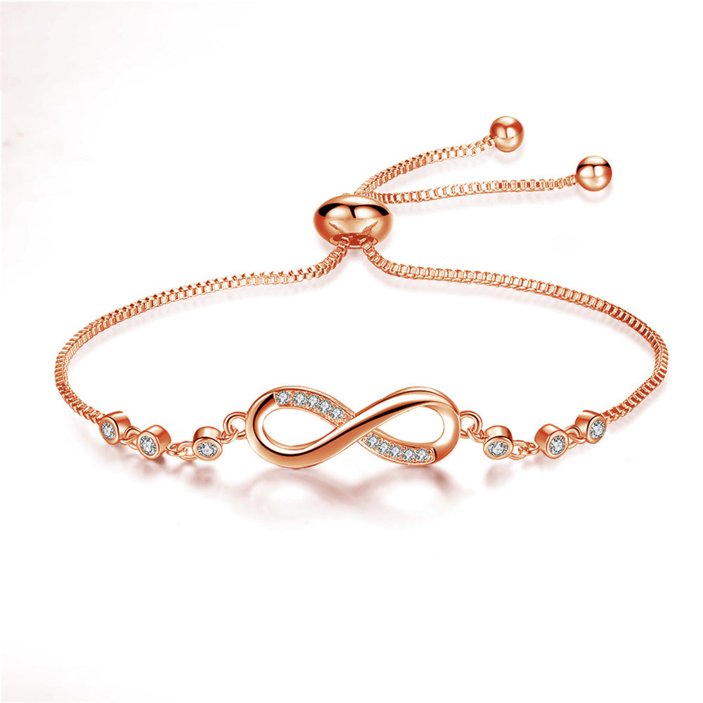 Megan – Bracelet ajustable infini en argent