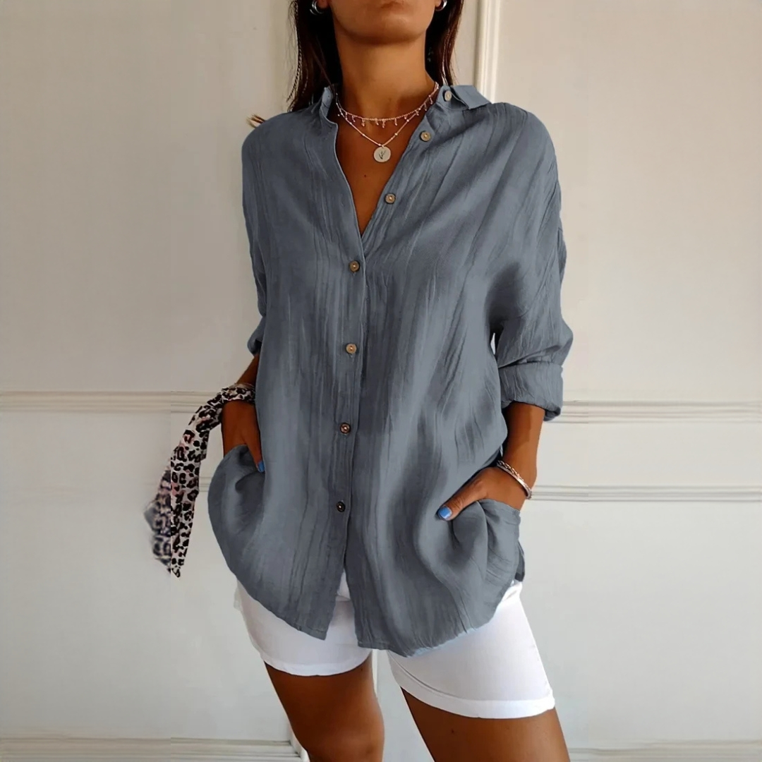 Xaelle - Chemise chic avec fermeture boutonnée