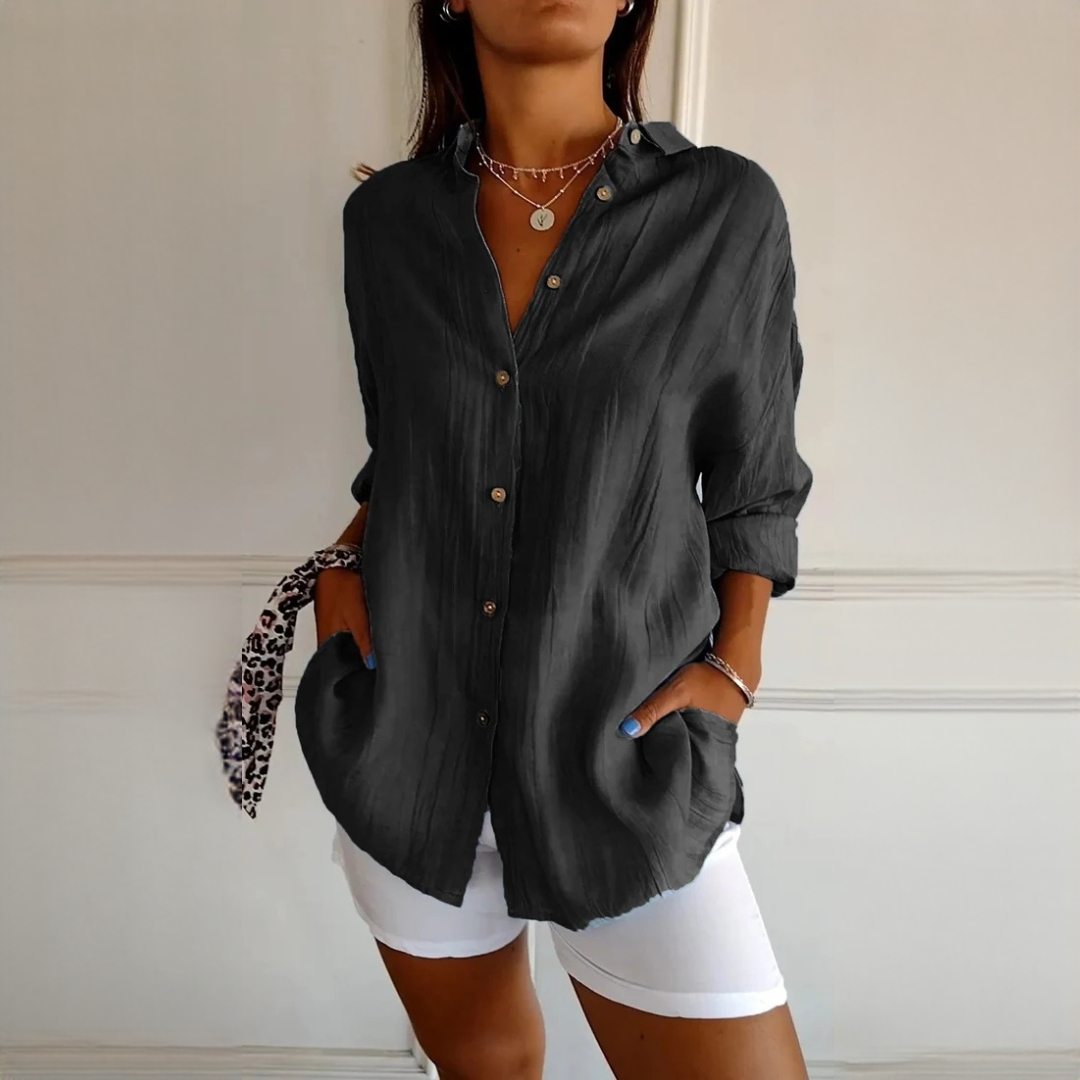 Xaelle - Chemise chic avec fermeture boutonnée