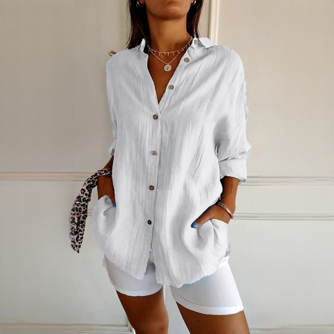 Xaelle - Chemise chic avec fermeture boutonnée