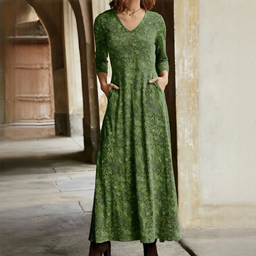 Sophie - Robe rétro à manches longues