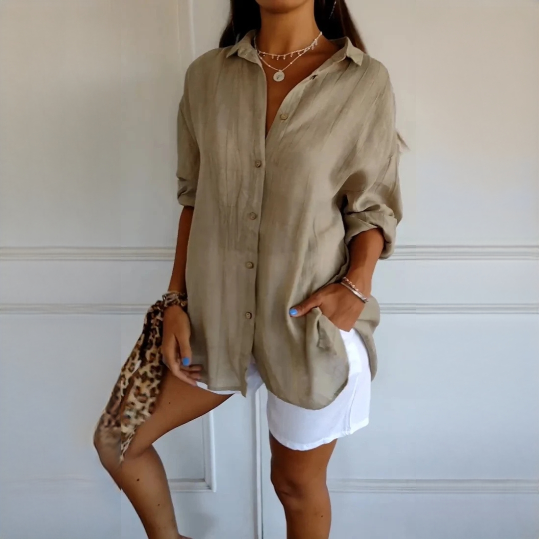 Xaelle - Chemise chic avec fermeture boutonnée