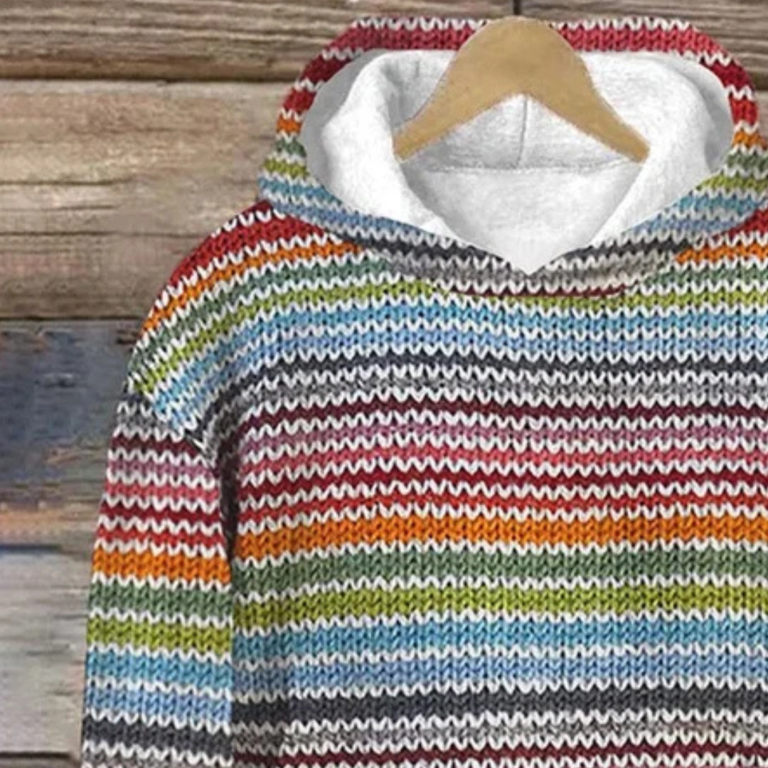 Maacah - Veste à capuche stylée avec motif rayé