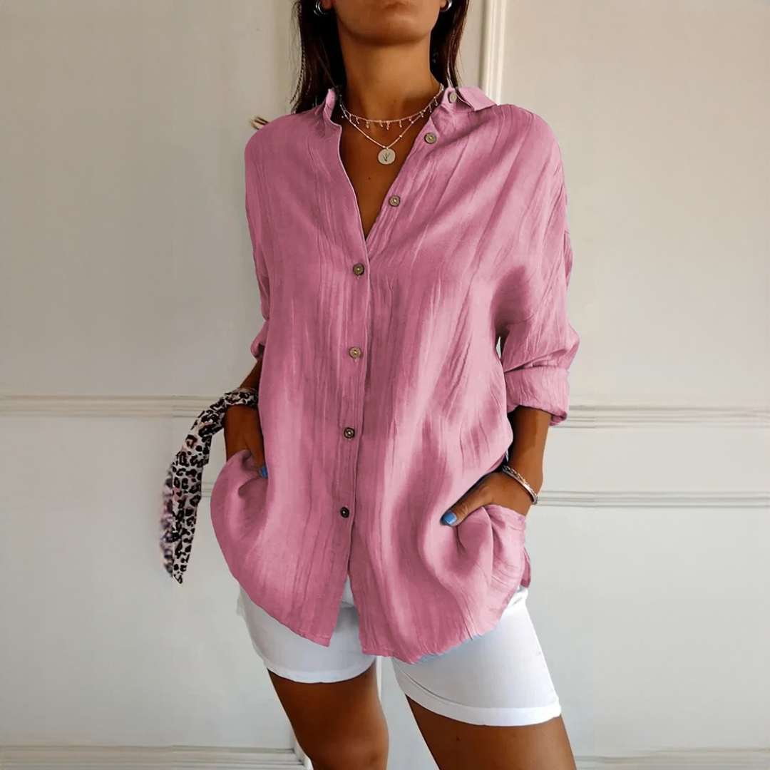 Xaelle - Chemise chic avec fermeture boutonnée