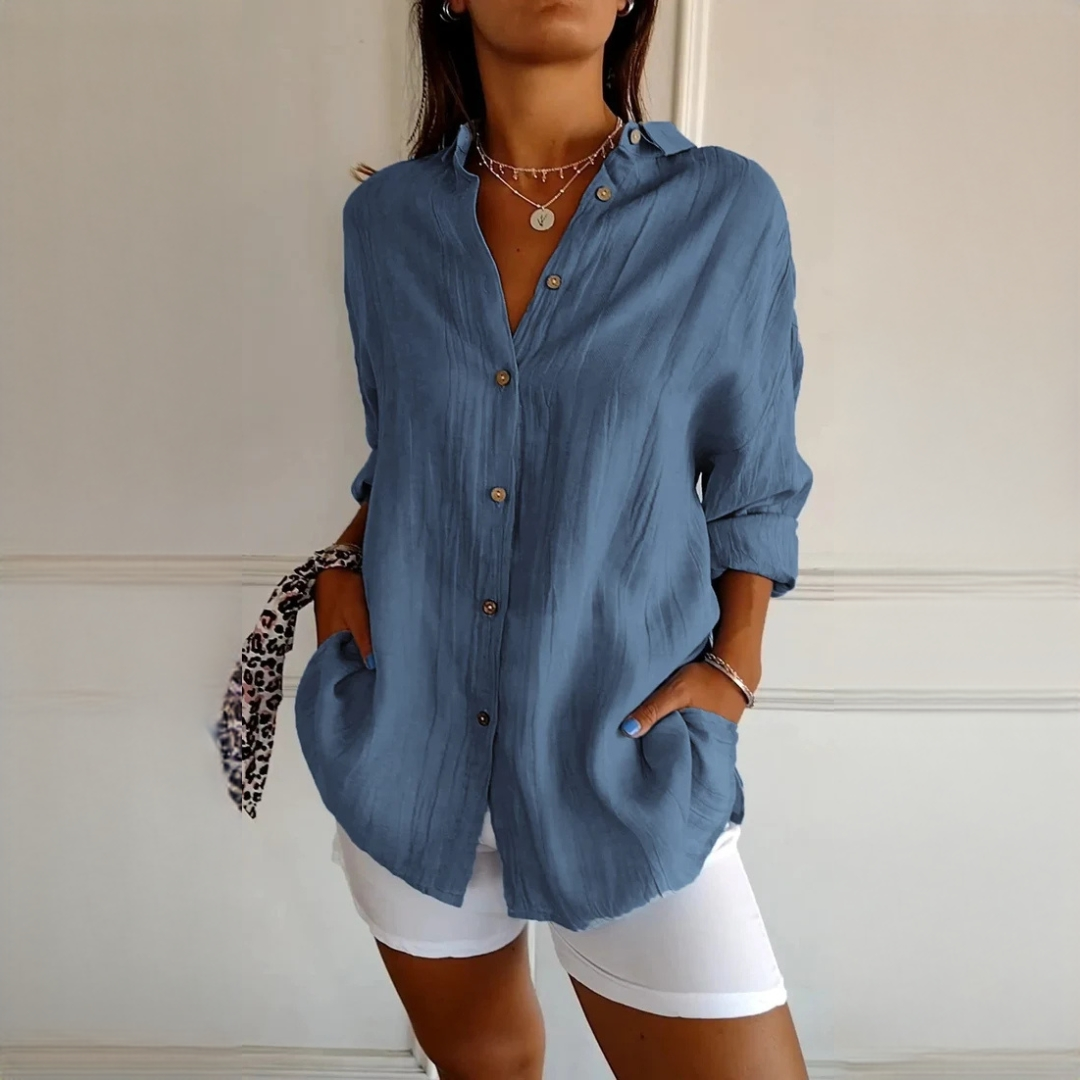 Xaelle - Chemise chic avec fermeture boutonnée