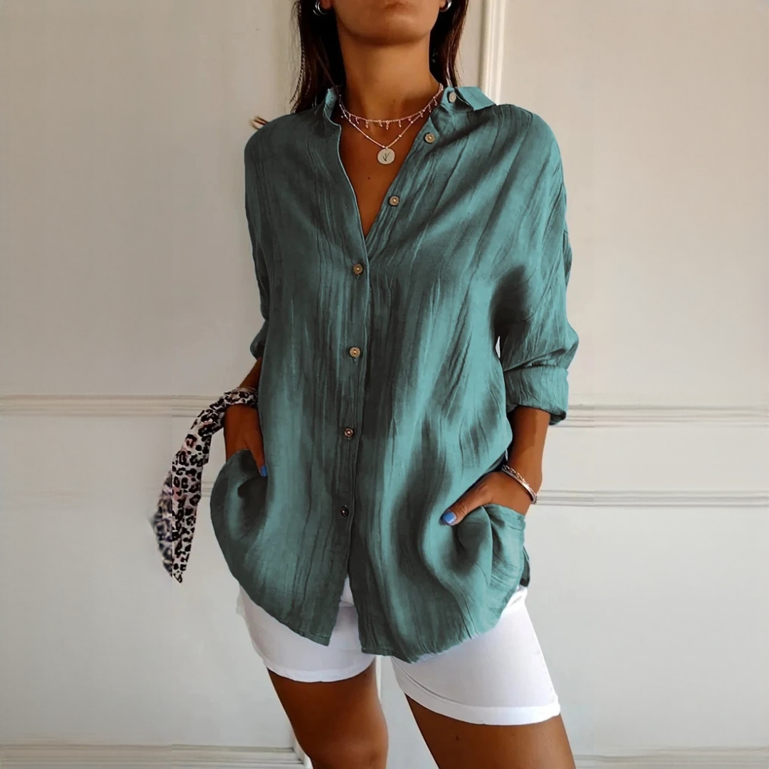 Xaelle - Chemise chic avec fermeture boutonnée