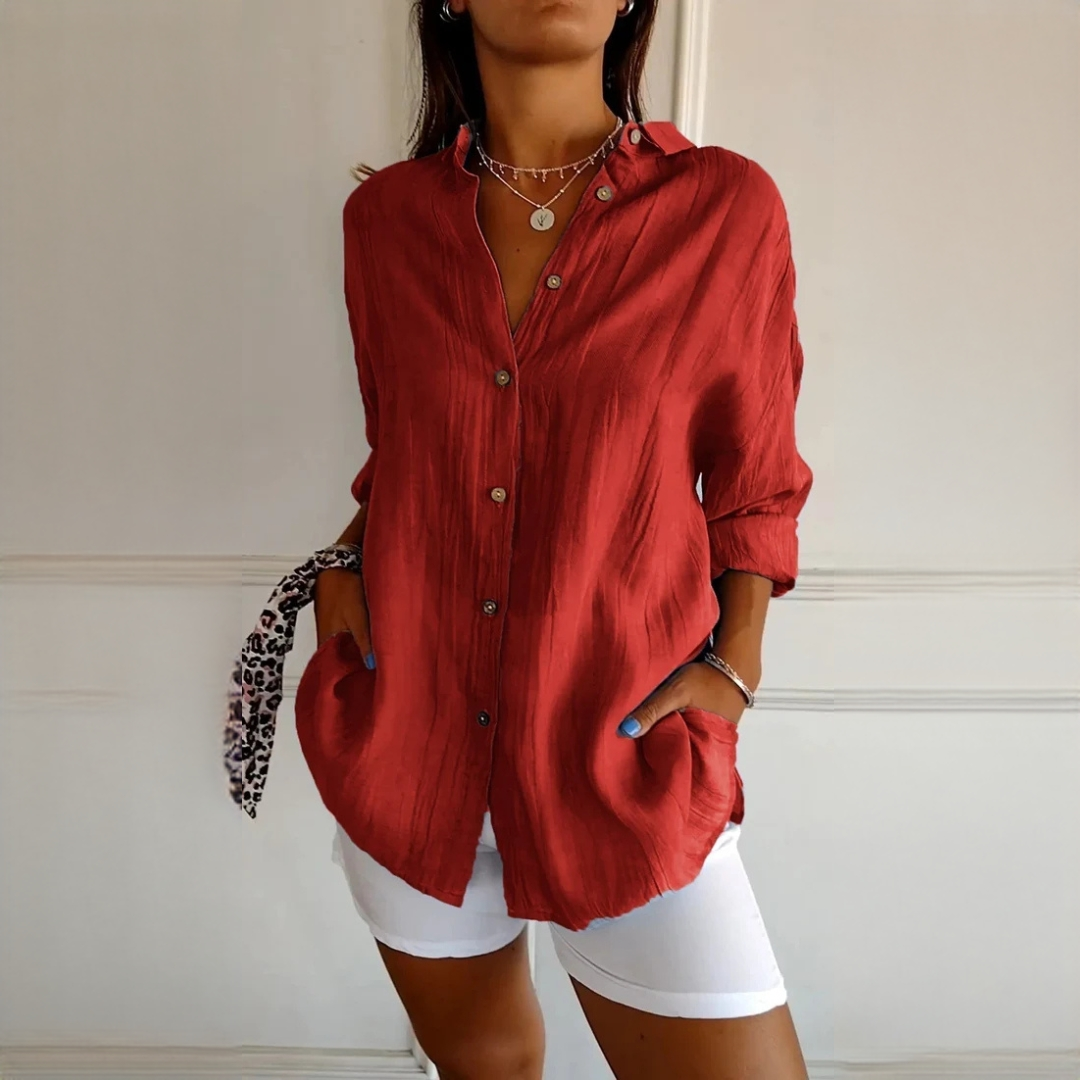 Xaelle - Chemise chic avec fermeture boutonnée