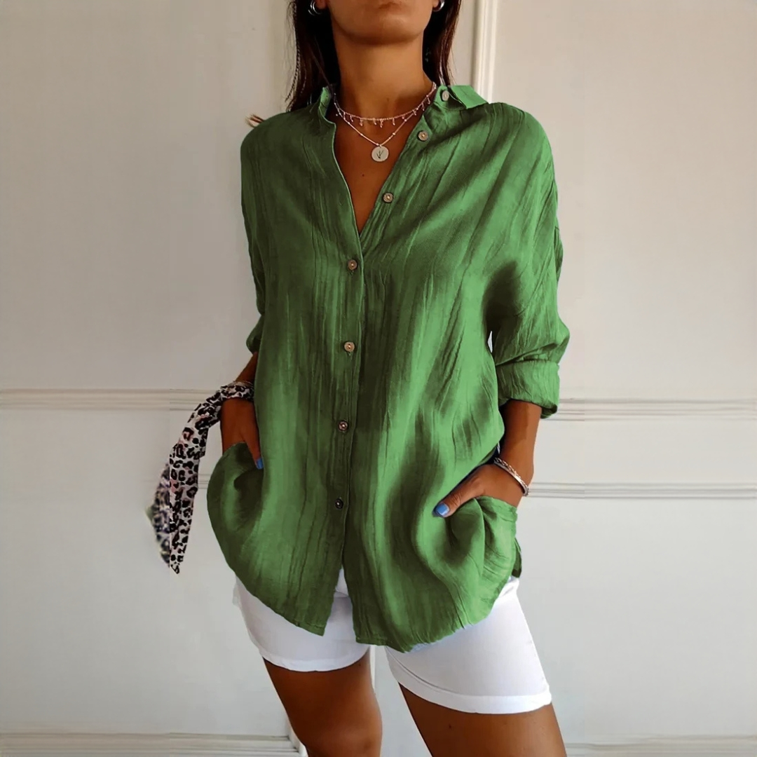 Xaelle - Chemise chic avec fermeture boutonnée
