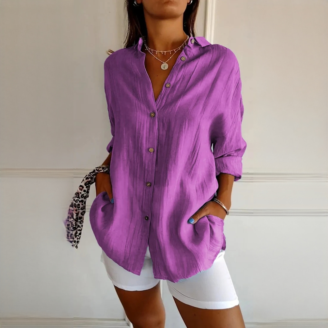 Xaelle - Chemise chic avec fermeture boutonnée