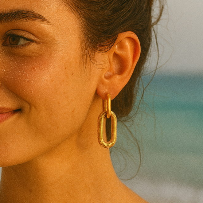 Mariz – Boucles d'oreilles en Chaîne Cubaine Brillantes