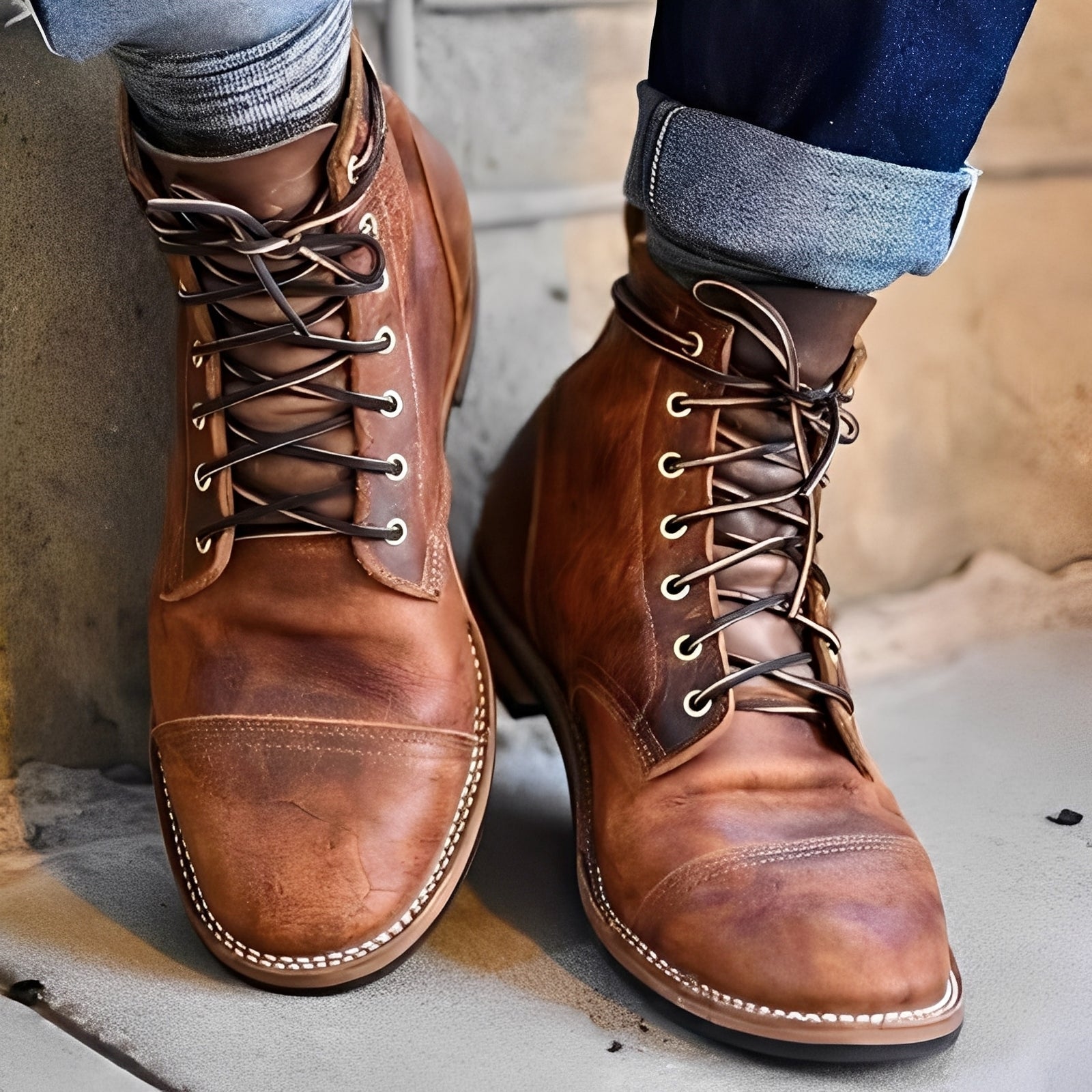 Garrick - Bottes rétro robustes pour homme