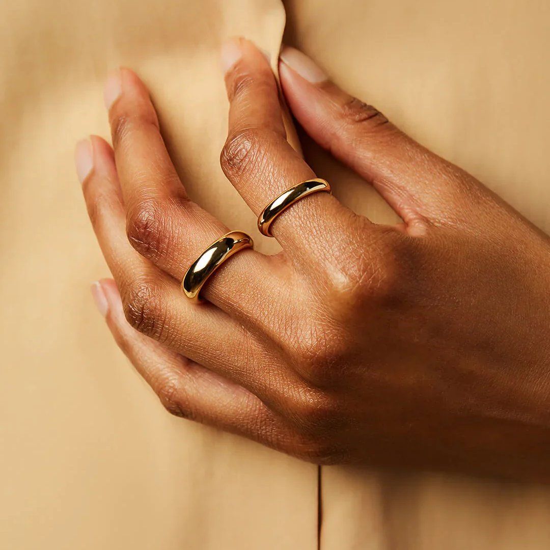 Eloane – Bague en acier inoxydable doré