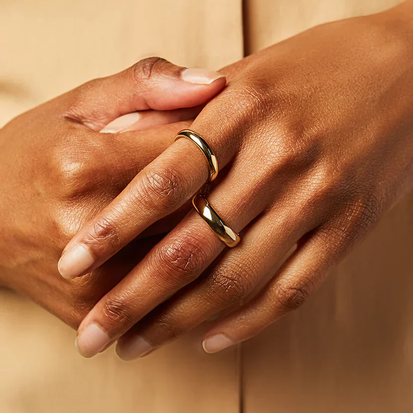Eloane – Bague en acier inoxydable doré