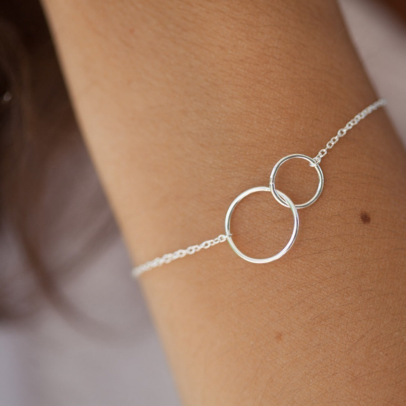 Bracelet d'anneaux entrelacés - Anneaux entrelacés
