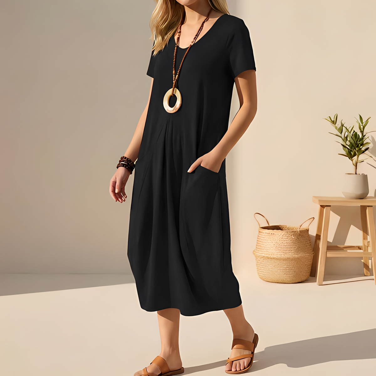 Lormelyn - Robe d'été raffinée pour femme