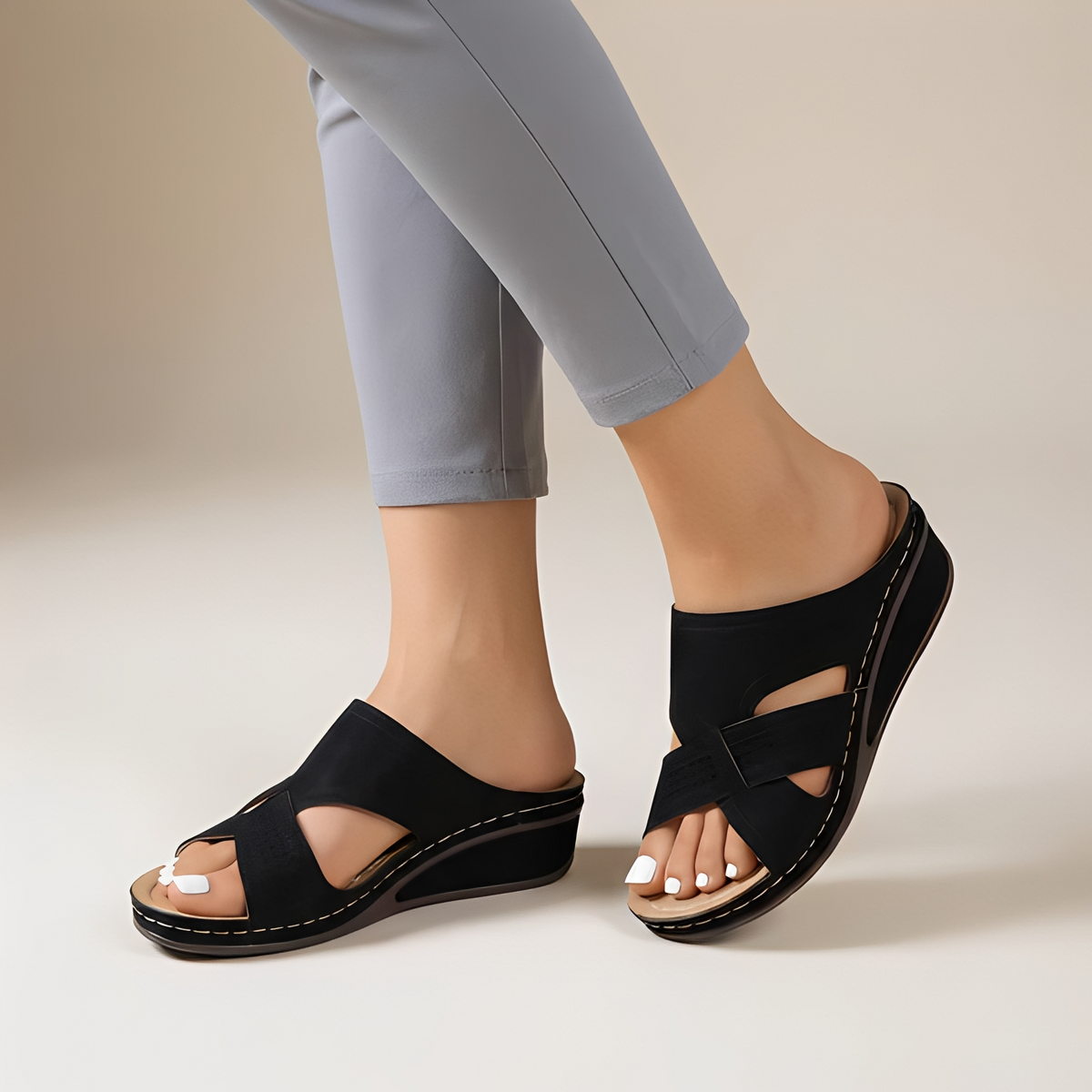 Oddette - Sandales à lanières et à bout ouvert pour femmes