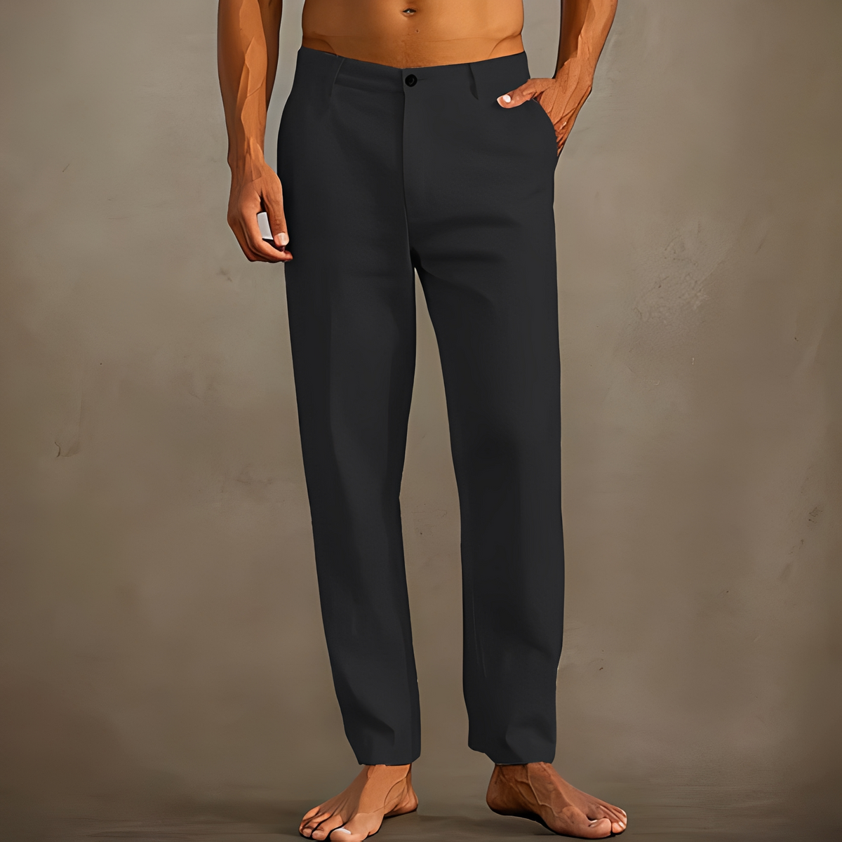 Anjay - Pantalon ample d'été pour homme
