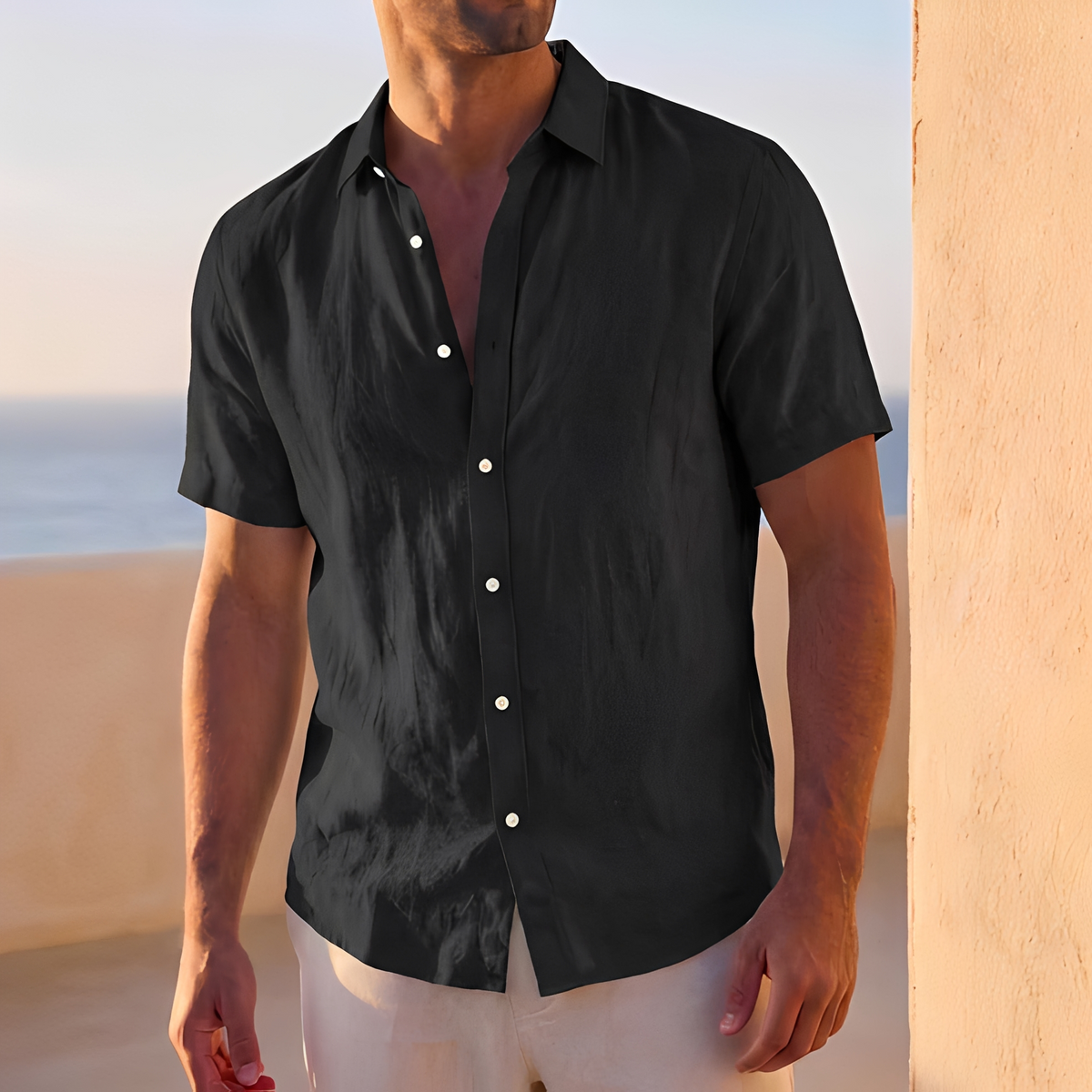 Jassen - Chemise à boutons à la coupe ample pour homme