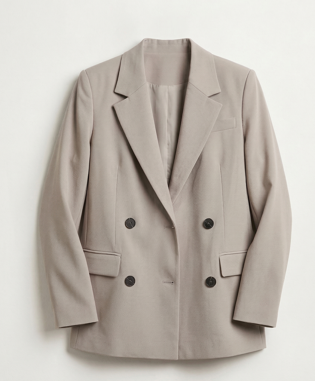 Blazer croisé - Beige - Mélange de polyester - Femme