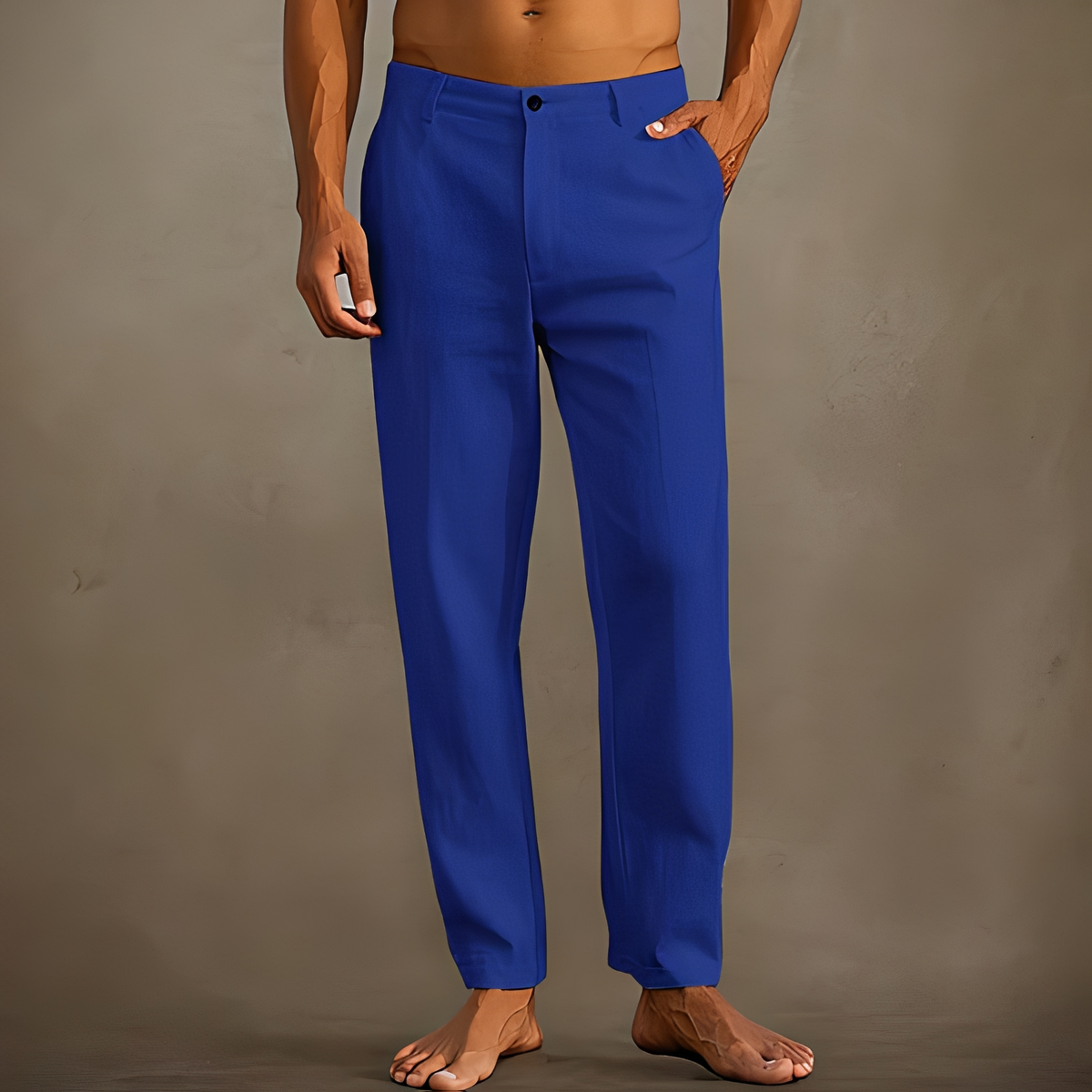 Anjay - Pantalon ample d'été pour homme