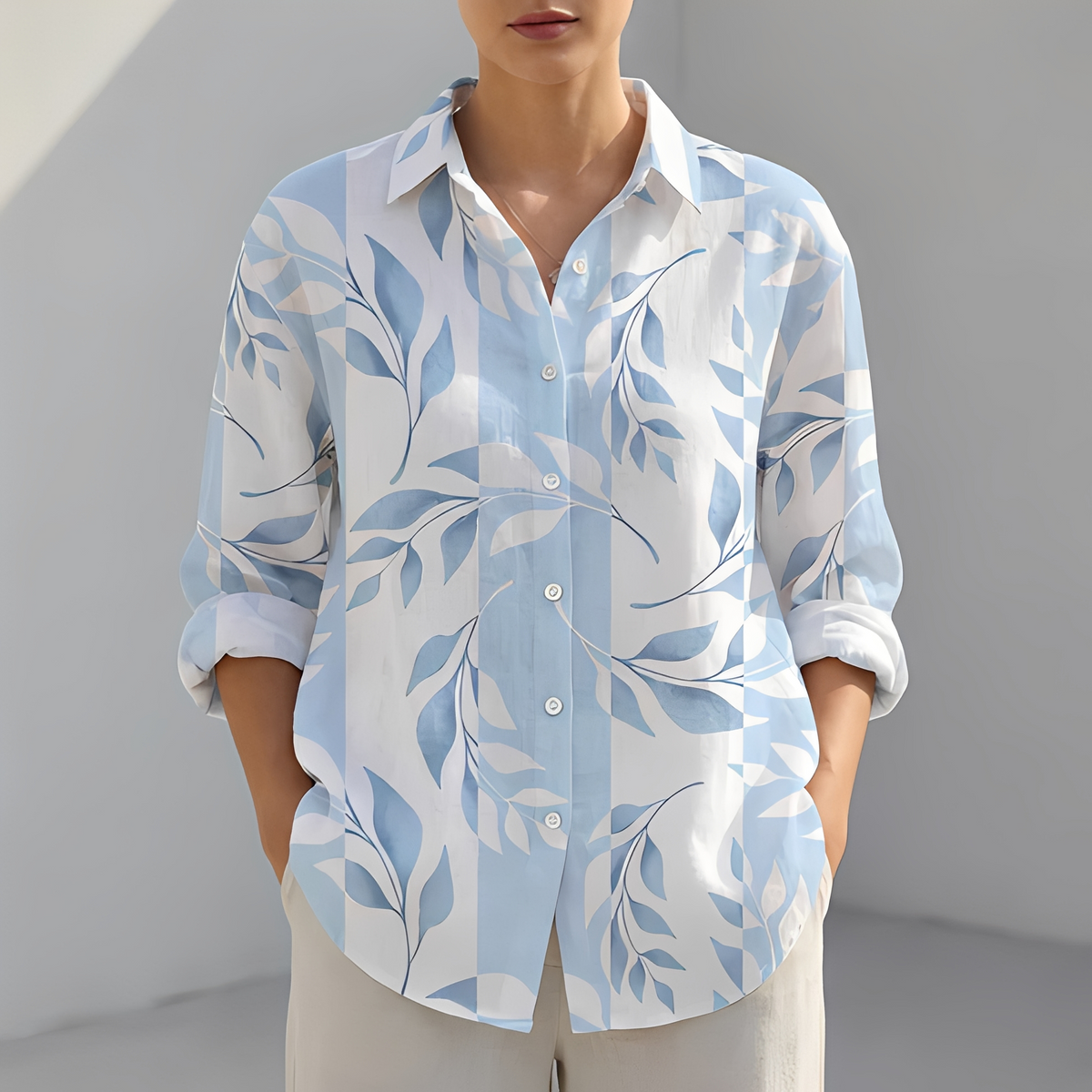 Khaye - Chemise d'été décontractée et à la mode pour femme