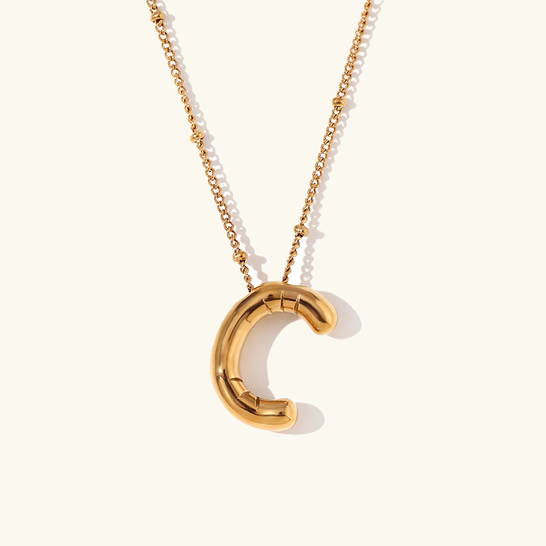 Collier initial en or Balloon