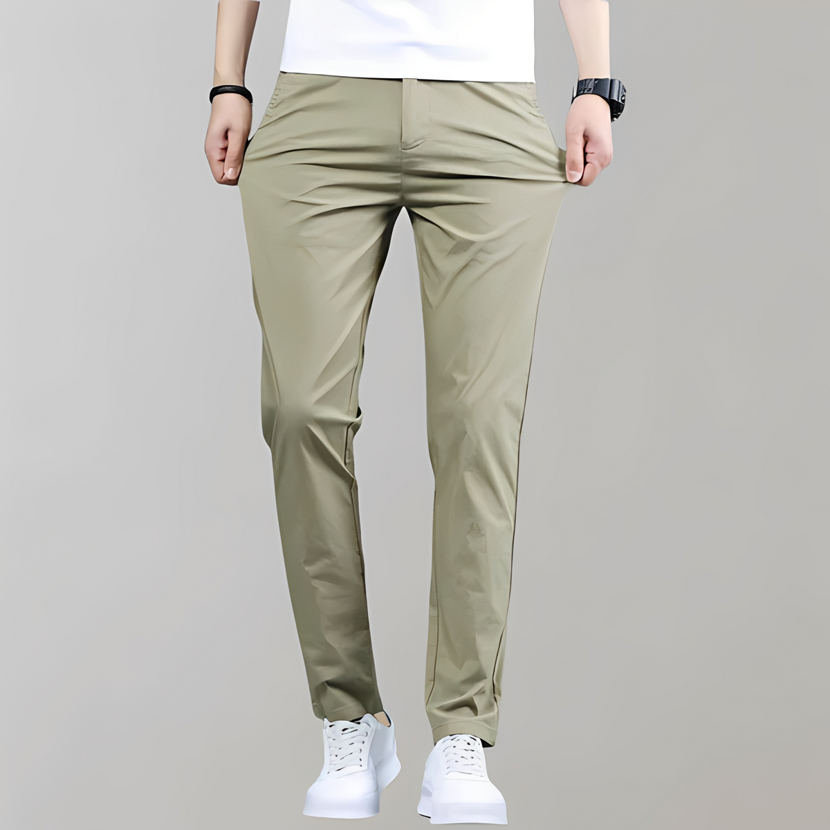 Warren - Pantalon droit tendance pour homme